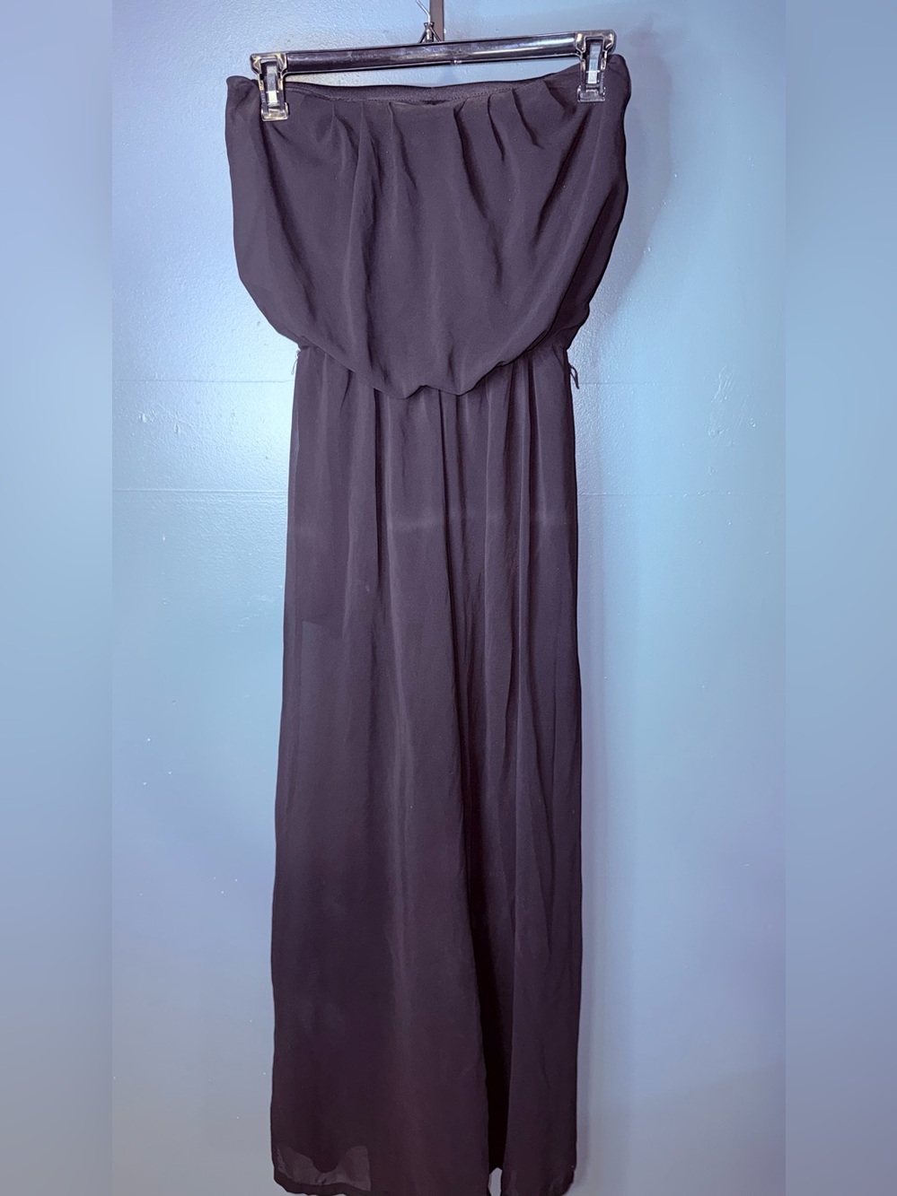 Heart Soul Strapless Maxi Dress in Dark Plum